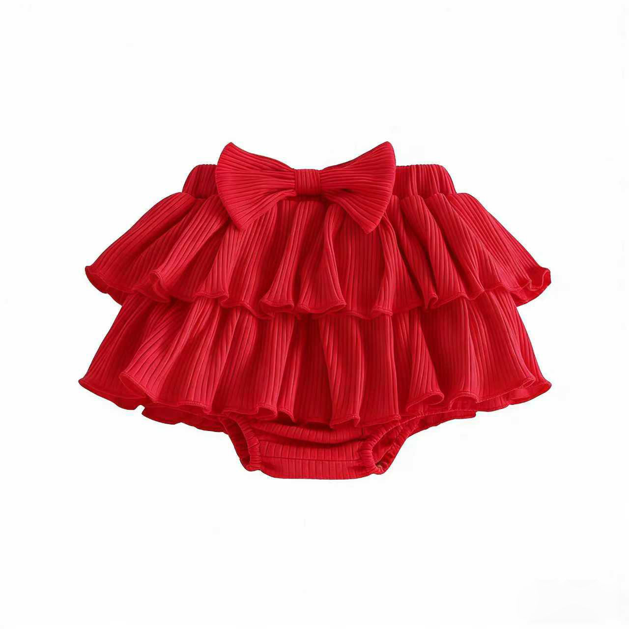 New Baby Infant Romper Set Strawberry Print Short Sleeve Top with Bow Diaper Pant and Headband