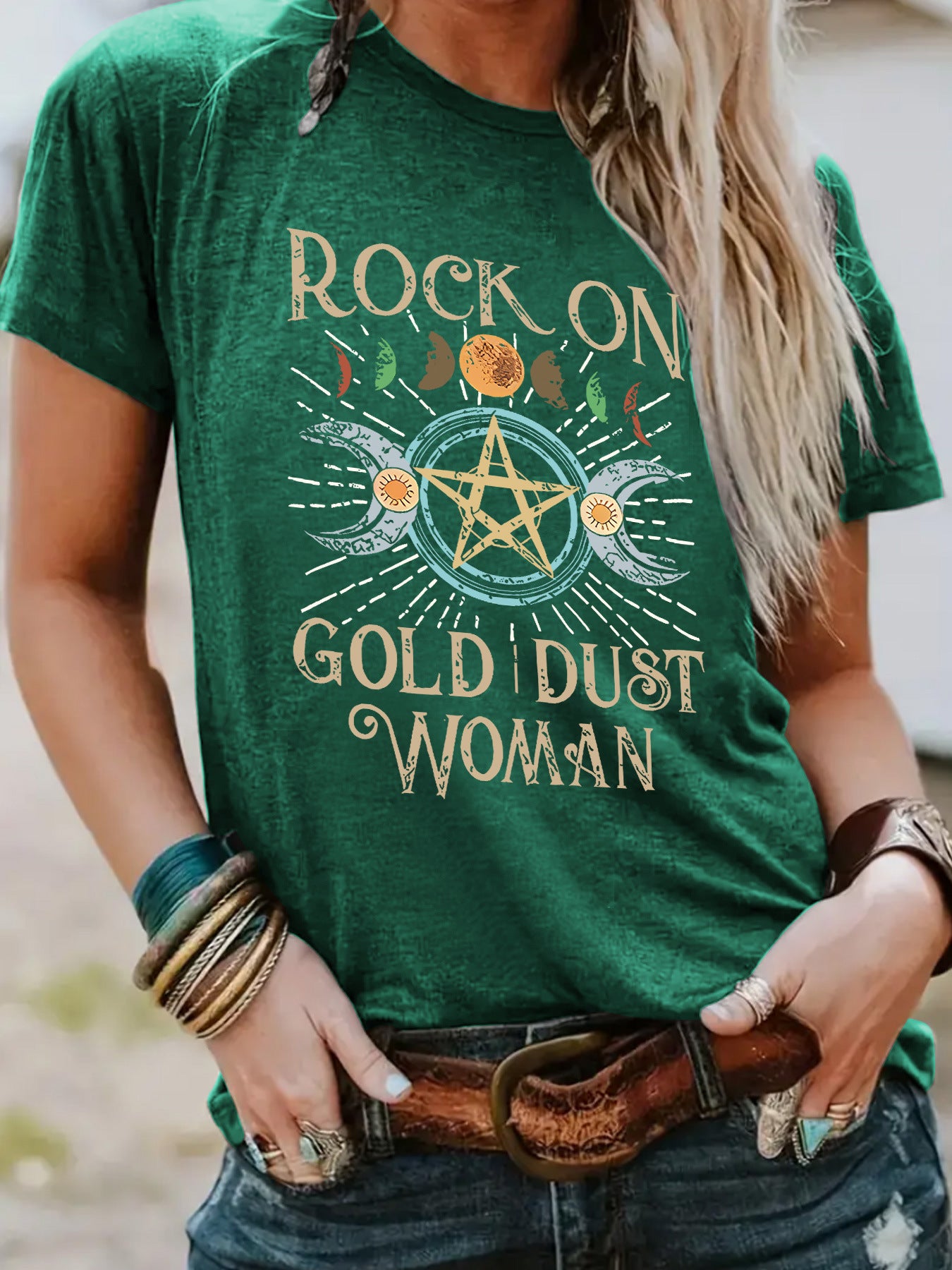 T-shirt for women ROCK ON GOLD DUST WOMAN