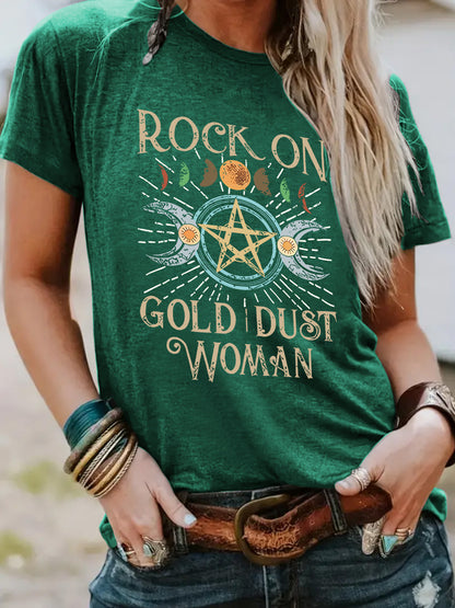 T-shirt for women ROCK ON GOLD DUST WOMAN