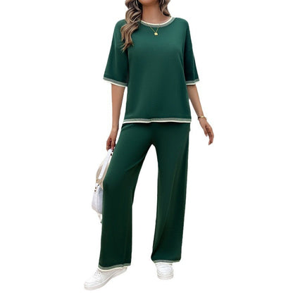 Women's Spring/Summer Leisure Style Sweater and Pant Set