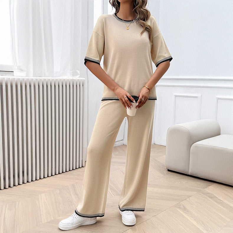 Women's Spring/Summer Leisure Style Sweater and Pant Set