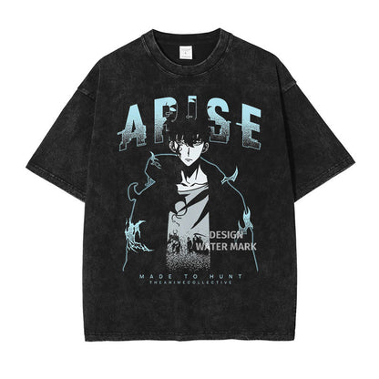 Sung Jin Woo T Shirt Anime S-Solo-Leveling Oversized Vintage