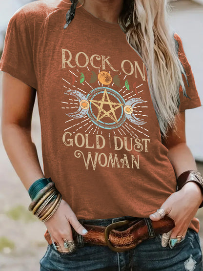 T-shirt for women ROCK ON GOLD DUST WOMAN