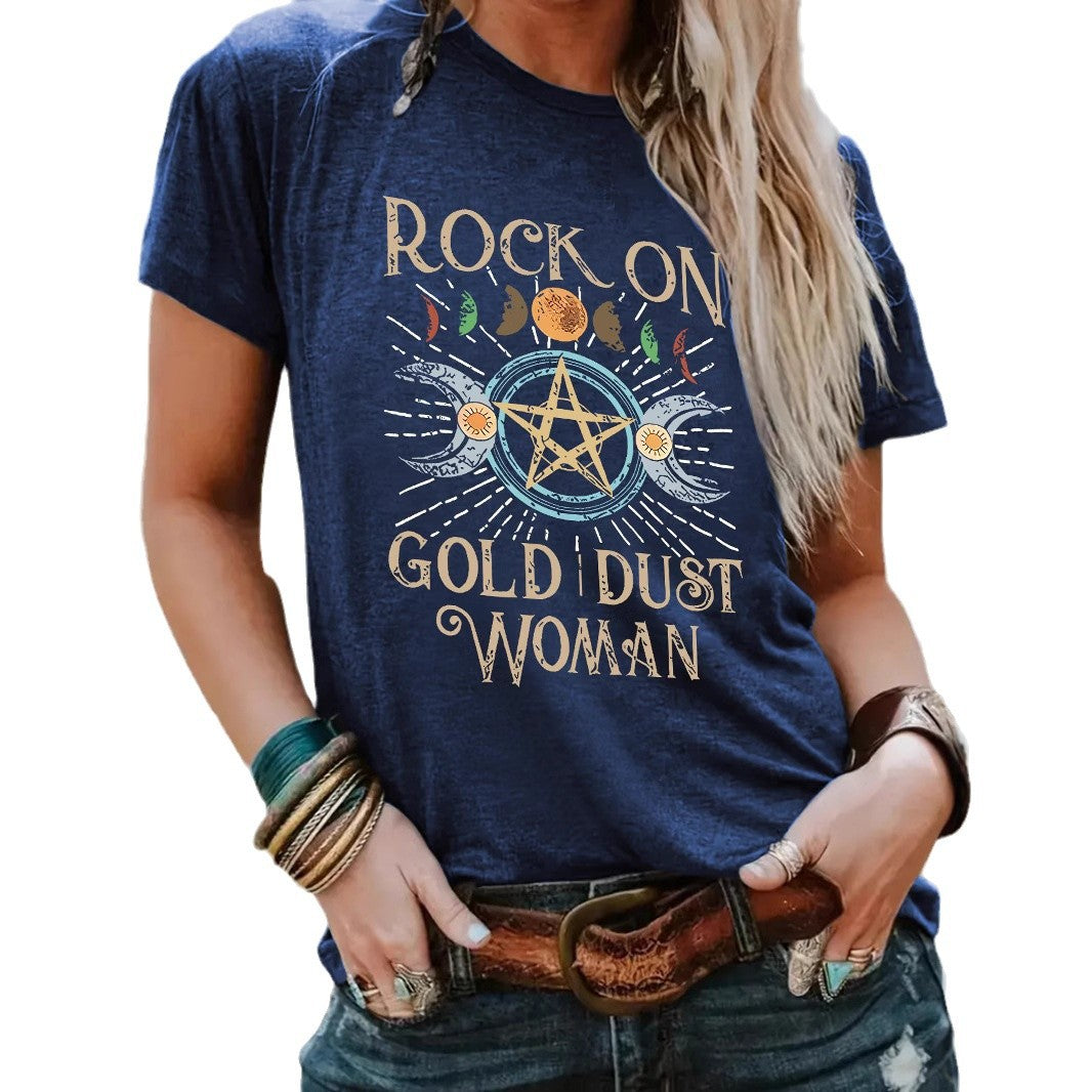 T-shirt for women ROCK ON GOLD DUST WOMAN