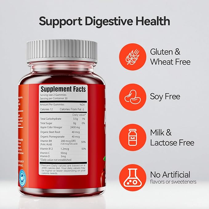 Suplemento gummies de vinagre de manzana 60 unidad - additional image 3