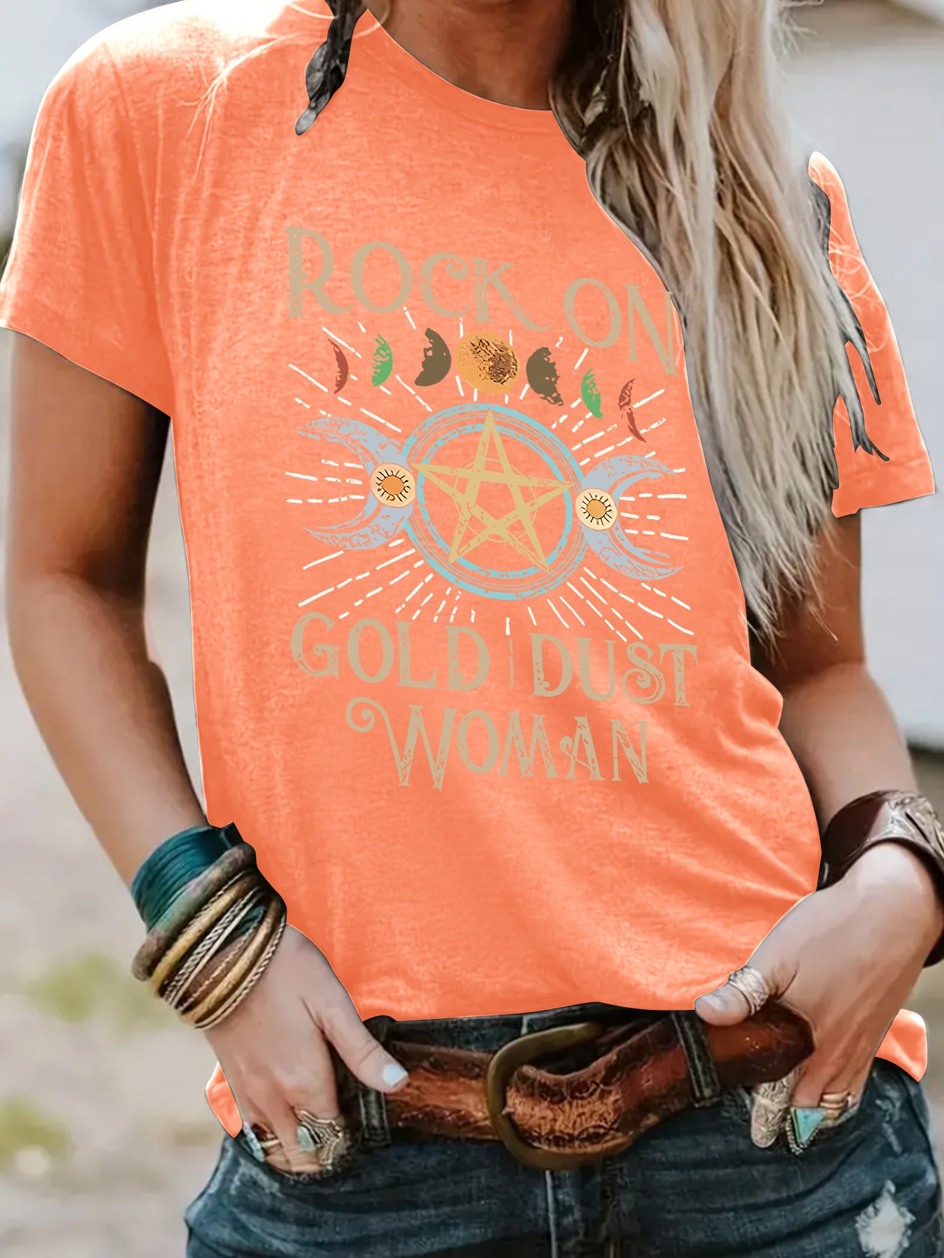 T-shirt for women ROCK ON GOLD DUST WOMAN