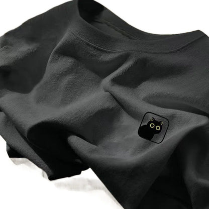 Round Neck Loose-fit Cotton T-shirt For Men Pure ndy Brand S
