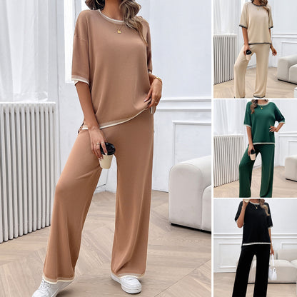 Women's Spring/Summer Leisure Style Sweater and Pant Set
