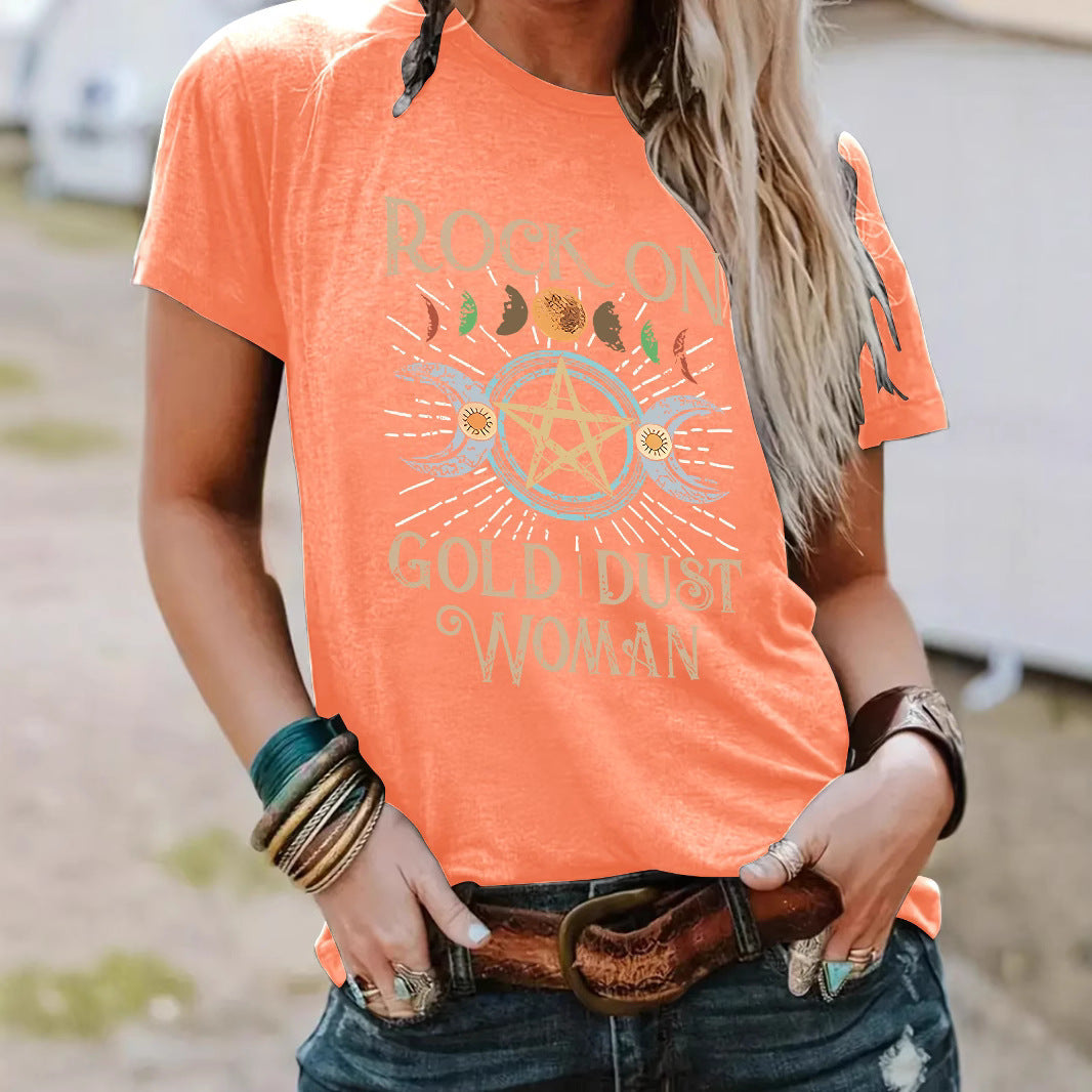 T-shirt for women ROCK ON GOLD DUST WOMAN