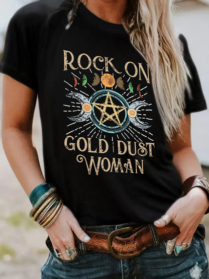 T-shirt for women ROCK ON GOLD DUST WOMAN
