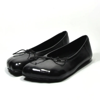 Five Fingers Round Toe Woman Loafers Black Silver Slip On Chic Eegant Flat Shoes Female Free Shipping Boat Shoes