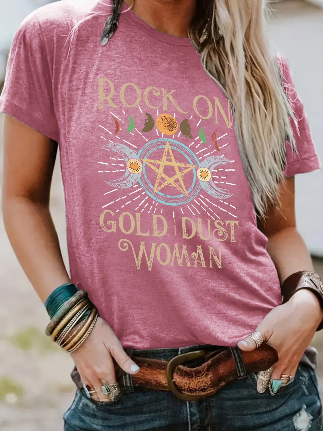 T-shirt for women ROCK ON GOLD DUST WOMAN
