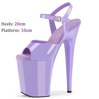 matte Shoes Woman Summer Designer Sandals Modern Stiletto Platform Sandals Sexy Wedding Heels Women Pole Dance Shoes