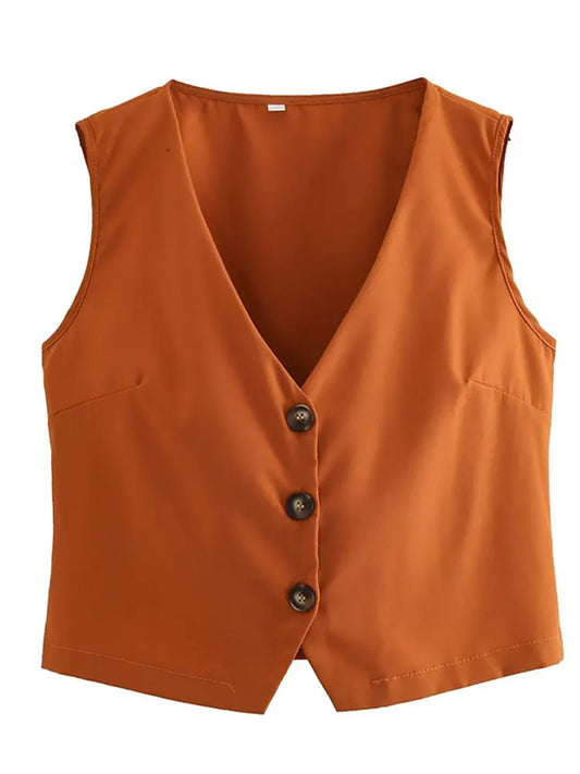 Summer Woman Pant 2 Pieces Sets Female Fashion Single Breasted Vest Tops And High Waists Pants Summer Lady Commute Sets