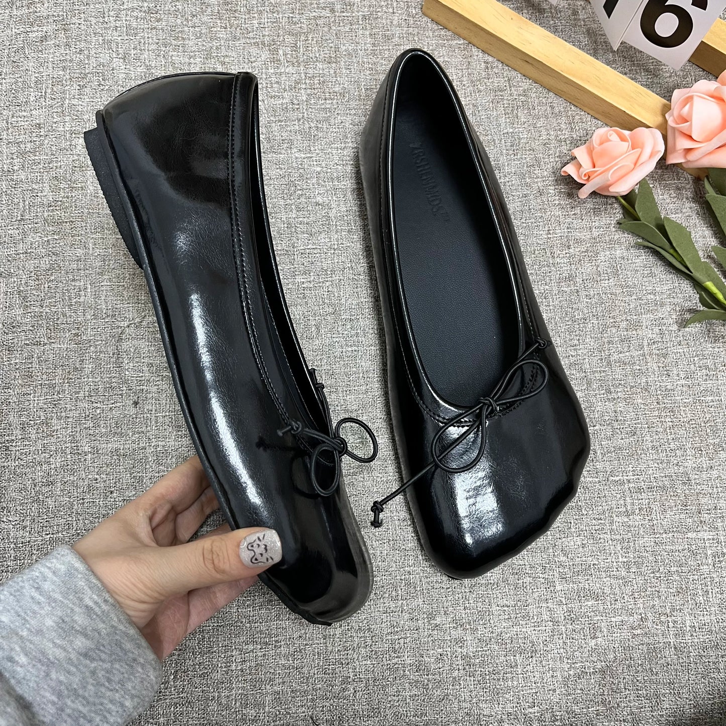 Five Fingers Round Toe Woman Loafers Black Silver Slip On Chic Eegant Flat Shoes Female Free Shipping Boat Shoes
