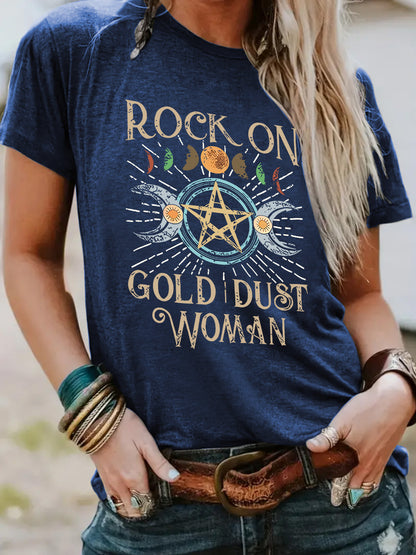 T-shirt for women ROCK ON GOLD DUST WOMAN